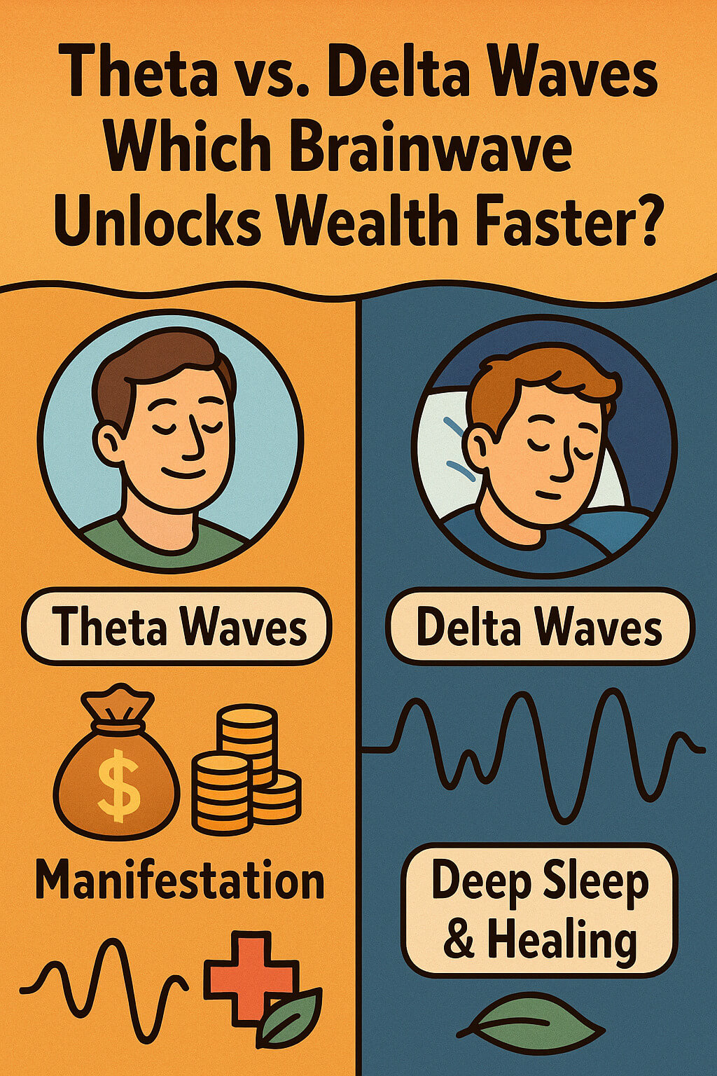 theta vs delta waves for wealth manifestation